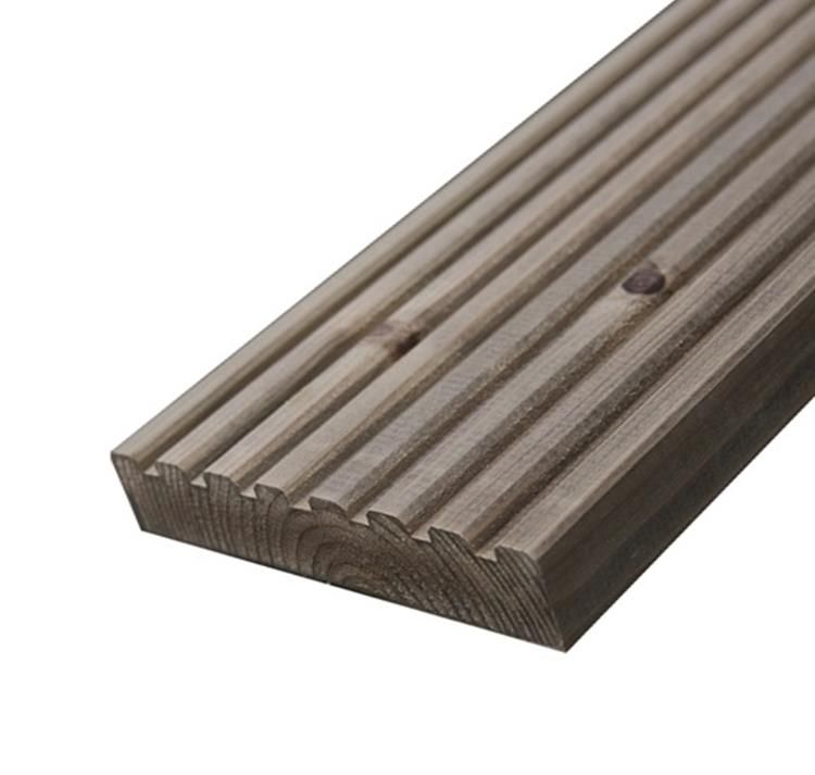 Vuren vlonderplank 28x145 mm - bruin geïmpregneerd